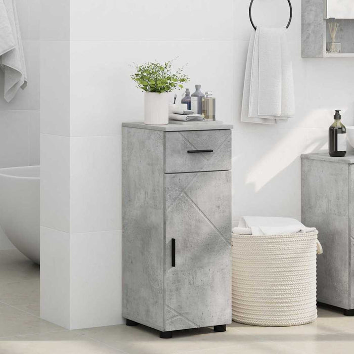 Dulap de Baie cu sertar cu ușă Gri din beton 30 x 35 x 80 cm - WALTI WALTI