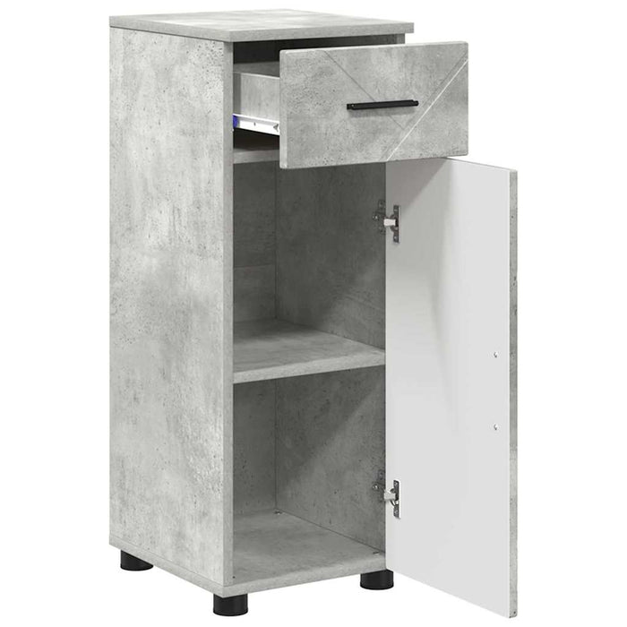Dulap de Baie cu sertar cu ușă Gri din beton 30 x 35 x 80 cm - WALTI WALTI