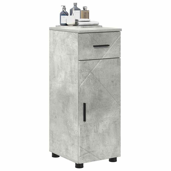 Dulap de Baie cu sertar cu ușă Gri din beton 30 x 35 x 80 cm - WALTI WALTI