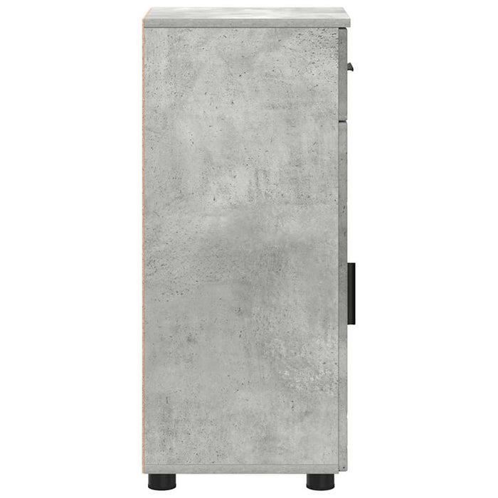 Dulap de Baie cu sertar cu ușă Gri din beton 30 x 35 x 80 cm - WALTI WALTI
