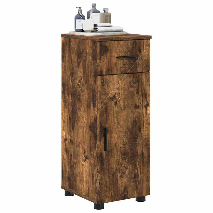 Dulap de Baie cu sertar cu ușă Stejar fumuriu 30 x 35 x 80 cm - WALTI WALTI