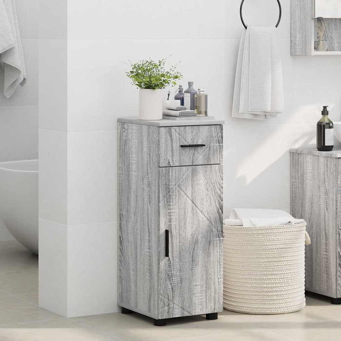 Dulap de Baie Gri Sonoma 30 x 35 x 80 cm Lemn compozit & Metal - WALTI WALTI