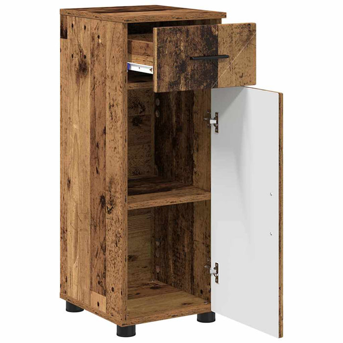 Dulap de Baie Lemn Vechi 30 x 35 x 80 cm Lemn compozit & Metal - WALTI WALTI