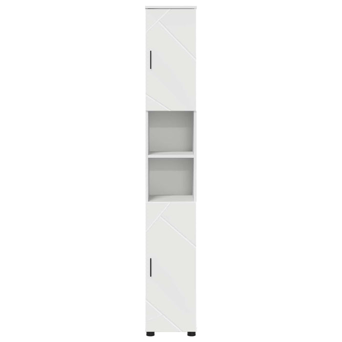 Dulap de Baie cu ușă Alb 30 x 35 x 192 cm Lemn compozit & Metal WALTI