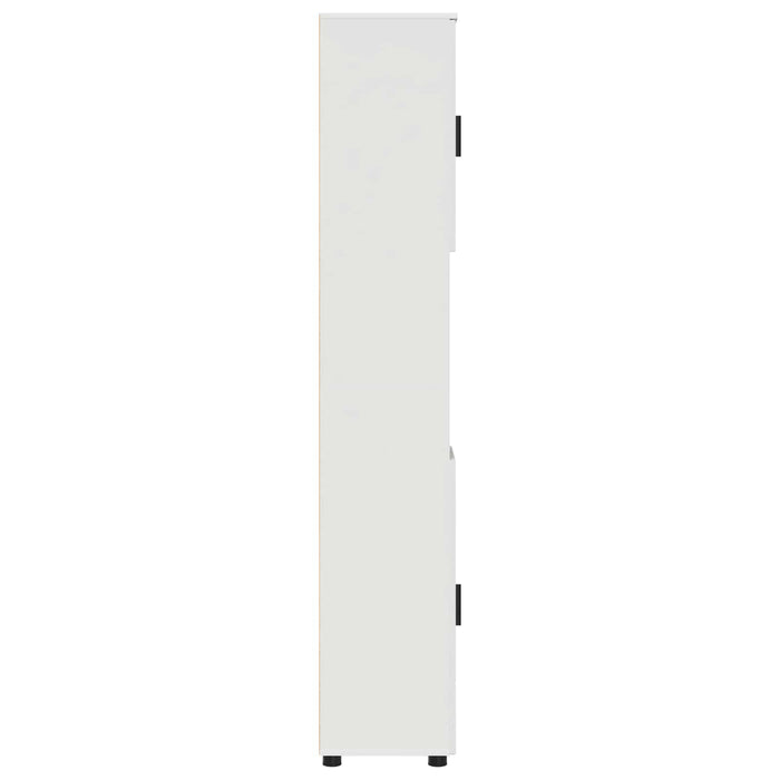 Dulap de Baie cu ușă Alb 30 x 35 x 192 cm Lemn compozit & Metal WALTI