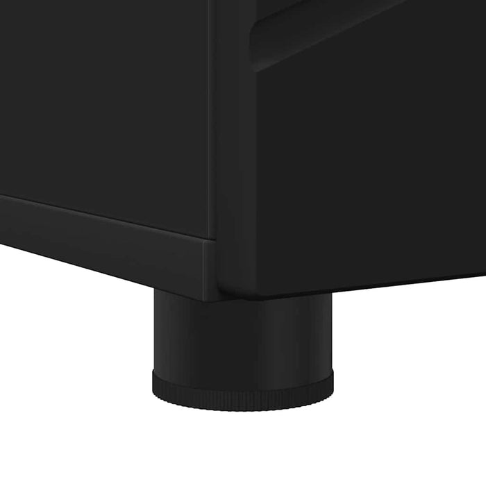 Dulap de Baie Negru 30 x 35 x 192 cm Lemn compozit & Metal WALTI