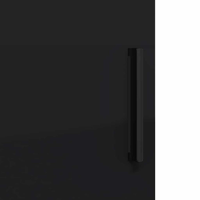 Dulap de Baie Negru 30 x 35 x 192 cm Lemn compozit & Metal WALTI