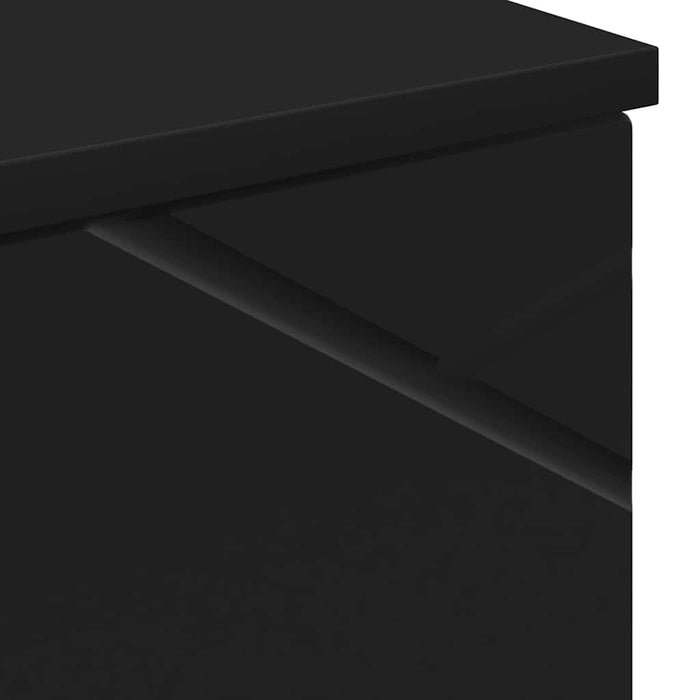 Dulap de Baie Negru 30 x 35 x 192 cm Lemn compozit & Metal WALTI