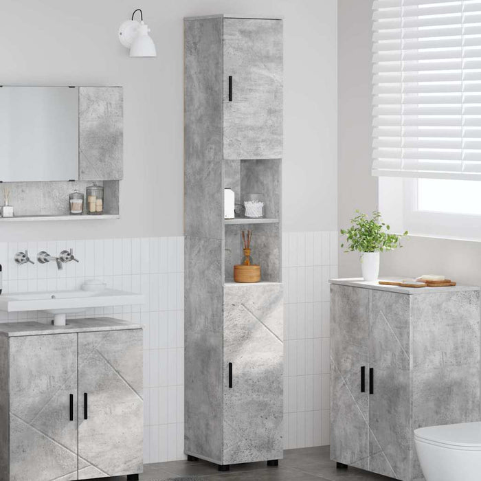 Dulap de Baie cu depozitare Gri din beton 30 x 35 x 192 cm WALTI