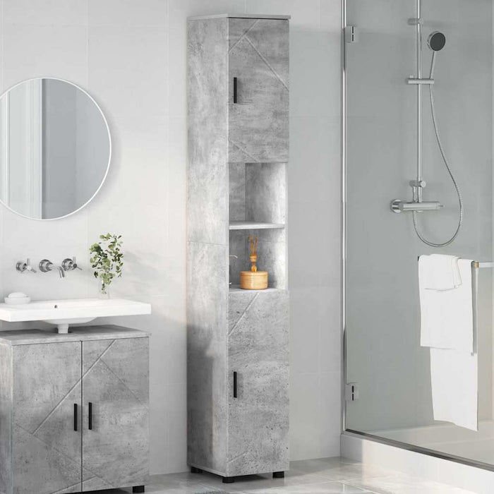 Dulap de Baie cu depozitare Gri din beton 30 x 35 x 192 cm WALTI