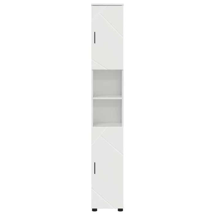 Dulap de Baie Alb lucios 30 x 35 x 192 cm Lemn compozit & Metal - WALTI WALTI