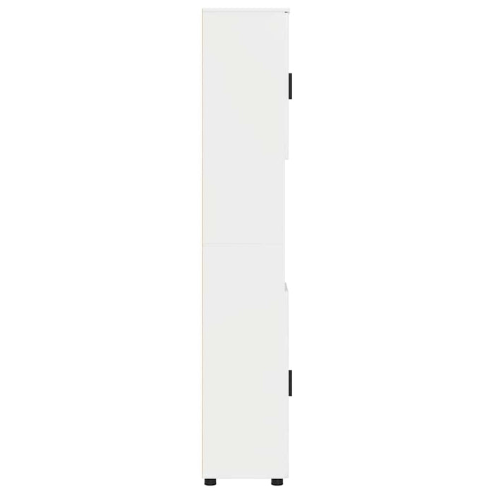 Dulap de Baie Alb lucios 30 x 35 x 192 cm Lemn compozit & Metal - WALTI WALTI