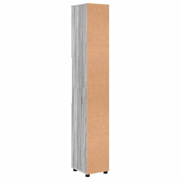 Dulap de Baie Gri Sonoma 30 x 35 x 192 cm Lemn compozit & Metal - WALTI WALTI