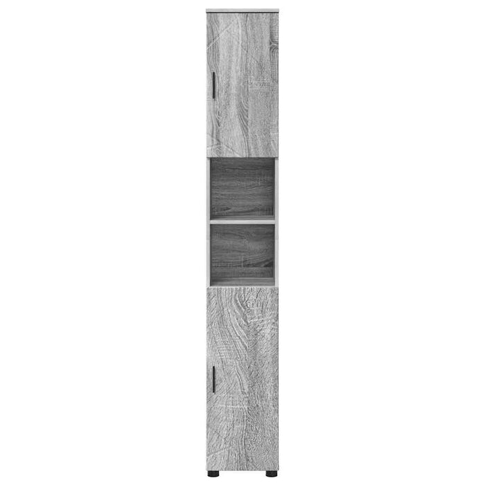 Dulap de Baie Gri Sonoma 30 x 35 x 192 cm Lemn compozit & Metal - WALTI WALTI