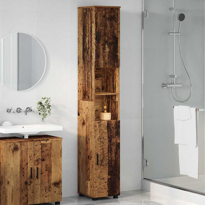 Dulap de Baie Lemn Vechi 30 x 35 x 192 cm Lemn compozit & Metal - WALTI WALTI