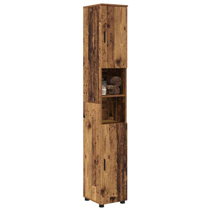 Dulap de Baie Lemn Vechi 30 x 35 x 192 cm Lemn compozit & Metal - WALTI WALTI