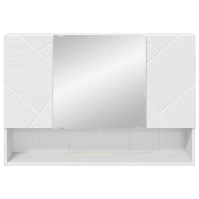 Dulap cu oglindă pentru baie Alb 80 x 17 x 55 cm Lemn compozit - WALTI WALTI
