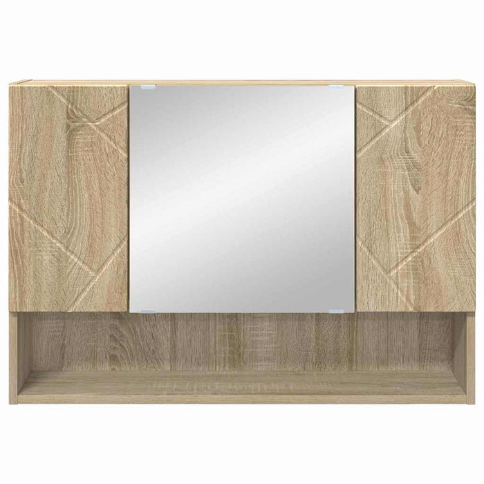 Dulap cu oglindă Stejar Sonoma 80 x 17 x 55 cm Lemn compozit WALTI