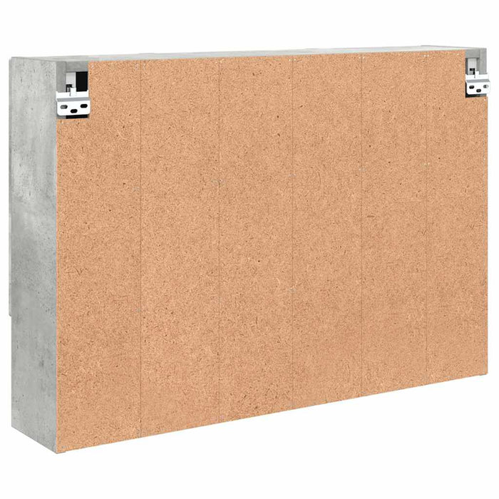 Dulap cu oglindă Gri din beton 80 x 17 x 55 cm Lemn compozit WALTI
