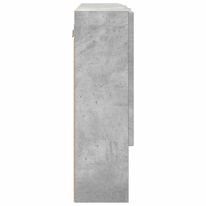 Dulap cu oglindă Gri din beton 80 x 17 x 55 cm Lemn compozit WALTI