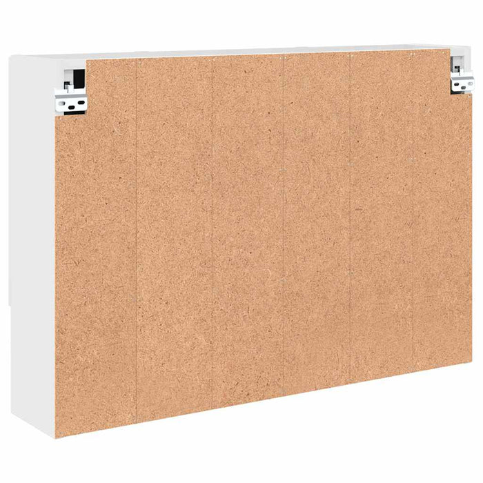 Dulap cu oglindă pentru baie Alb foarte lucios 80 x 17 x 55 cm - WALTI WALTI