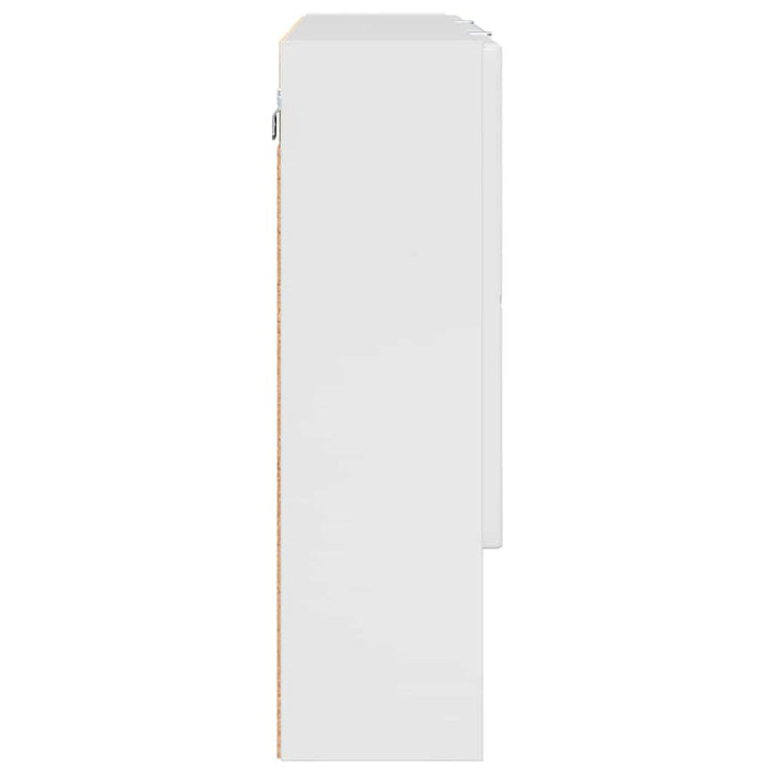 Dulap cu oglindă pentru baie Alb foarte lucios 80 x 17 x 55 cm - WALTI WALTI