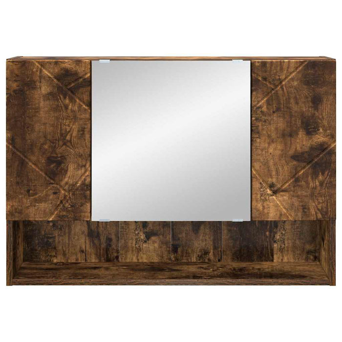 Dulap cu oglindă Stejar fumuriu 80 x 17 x 55 cm Lemn compozit WALTI