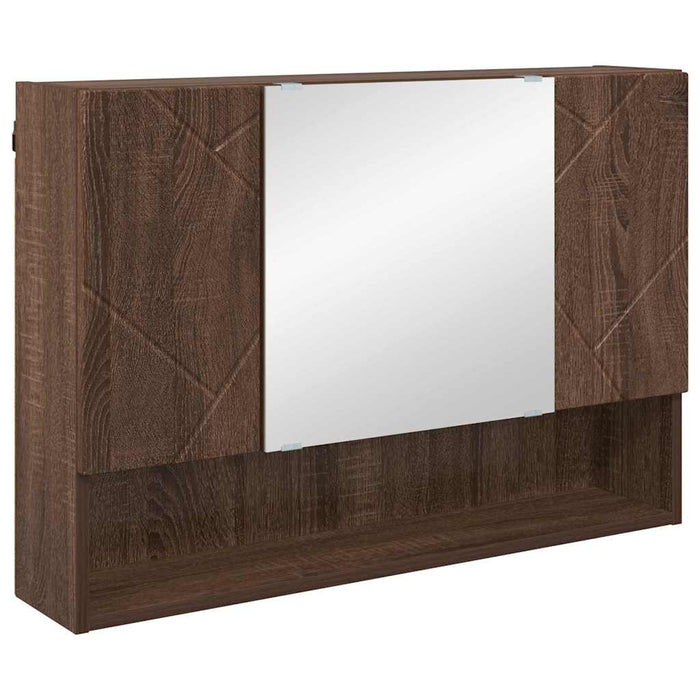 Dulap cu oglindă Stejar închis 80 x 17 x 55 cm Lemn prelucrat WALTI