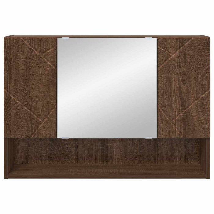 Dulap cu oglindă Stejar închis 80 x 17 x 55 cm Lemn prelucrat WALTI