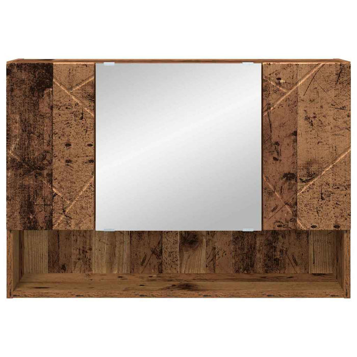 Dulap cu oglindă Lemn vechi 80 x 17 x 55 cm Lemn compozit WALTI
