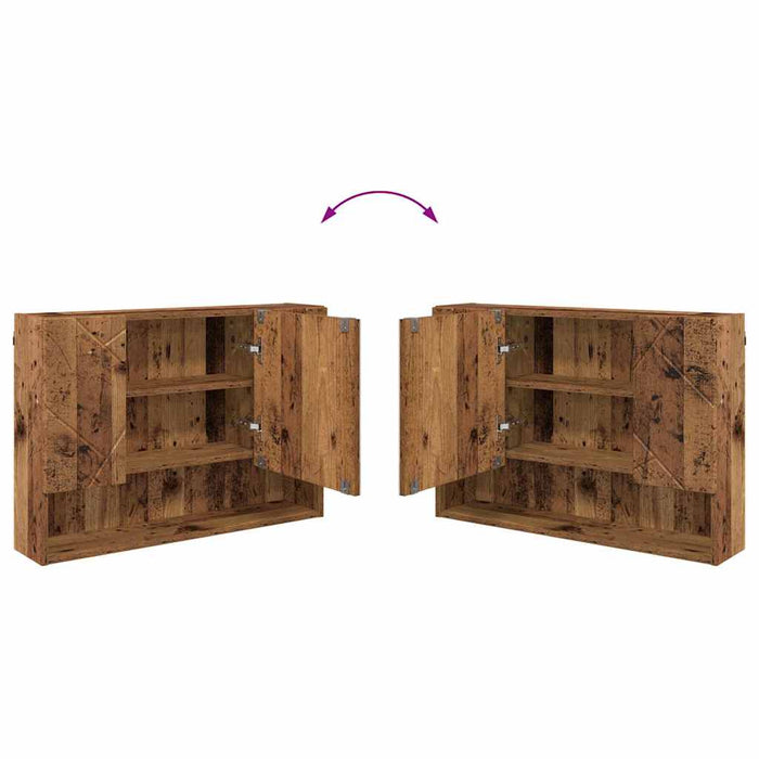 Dulap cu oglindă Lemn vechi 80 x 17 x 55 cm Lemn compozit WALTI