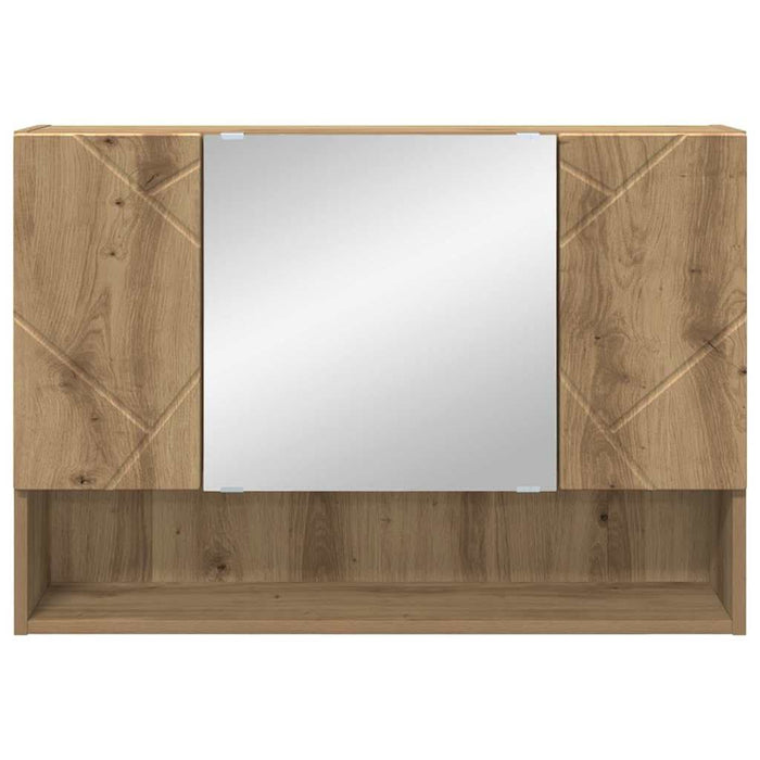 Dulap cu oglindă Stejar Artizanal 80 x 17 x 55 cm Lemn compozit WALTI