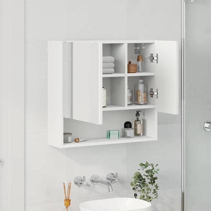 Dulap cu oglindă cu raft Alb 59 x 17 x 55 cm Lemn compozit - WALTI WALTI