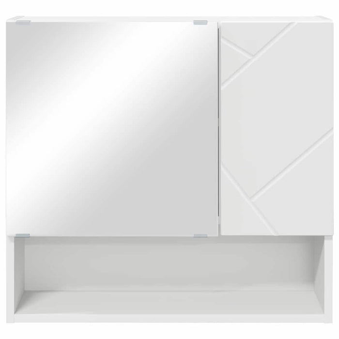 Dulap cu oglindă cu raft Alb 59 x 17 x 55 cm Lemn compozit - WALTI WALTI