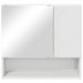 Dulap cu oglindă cu raft Alb 59 x 17 x 55 cm Lemn compozit - WALTI WALTI