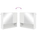 Dulap cu oglindă cu raft Alb 59 x 17 x 55 cm Lemn compozit - WALTI WALTI