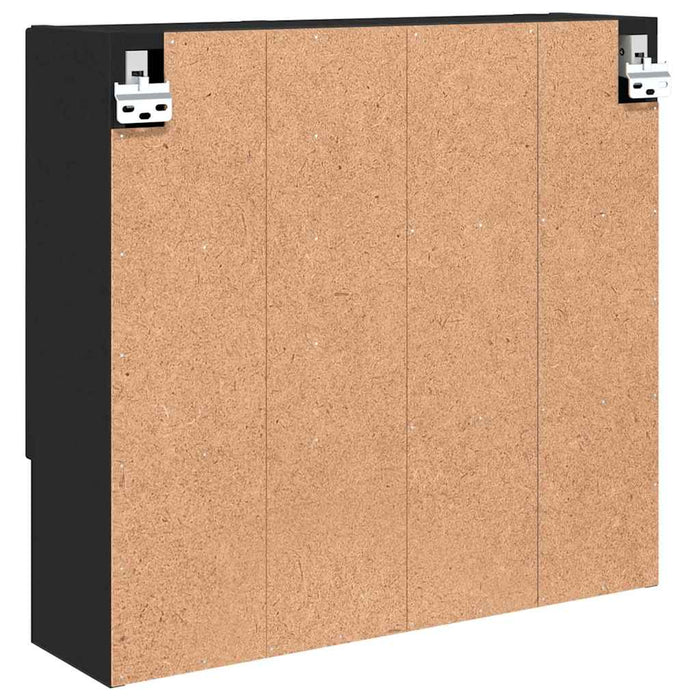 Dulap cu oglindă cu raft Negru 59 x 17 x 55 cm Lemn compozit - WALTI WALTI