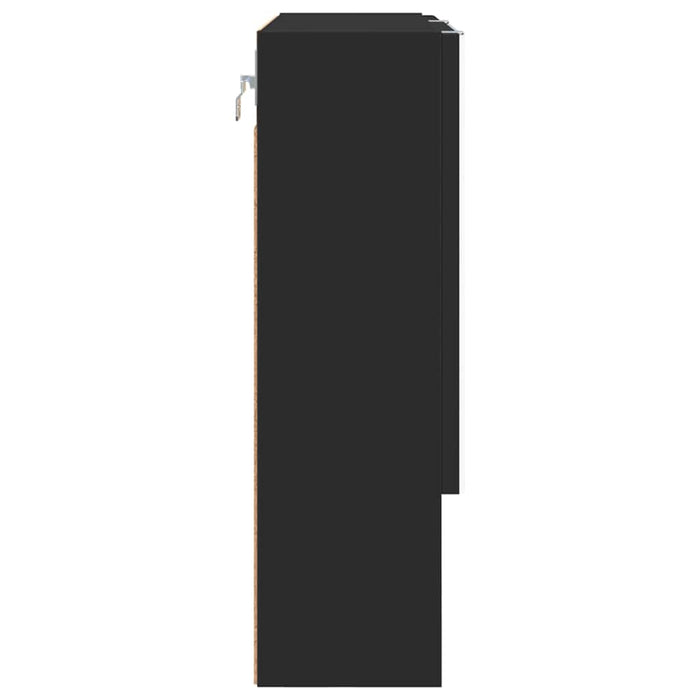 Dulap cu oglindă cu raft Negru 59 x 17 x 55 cm Lemn compozit - WALTI WALTI