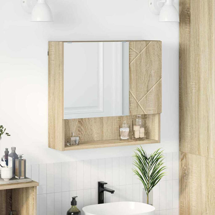 Dulap cu oglindă Stejar Sonoma 59 x 17 x 55 cm Lemn compozit WALTI