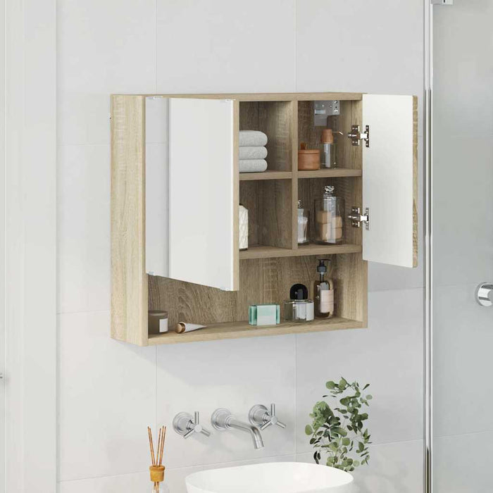 Dulap cu oglindă Stejar Sonoma 59 x 17 x 55 cm Lemn compozit WALTI