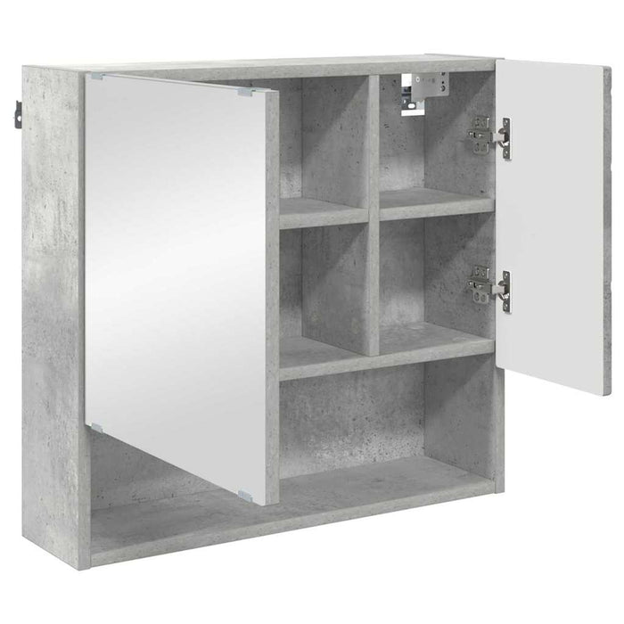 Dulap cu oglindă cu ușă Gri beton 59 x 17 x 55 cm Lemn compozit - WALTI WALTI