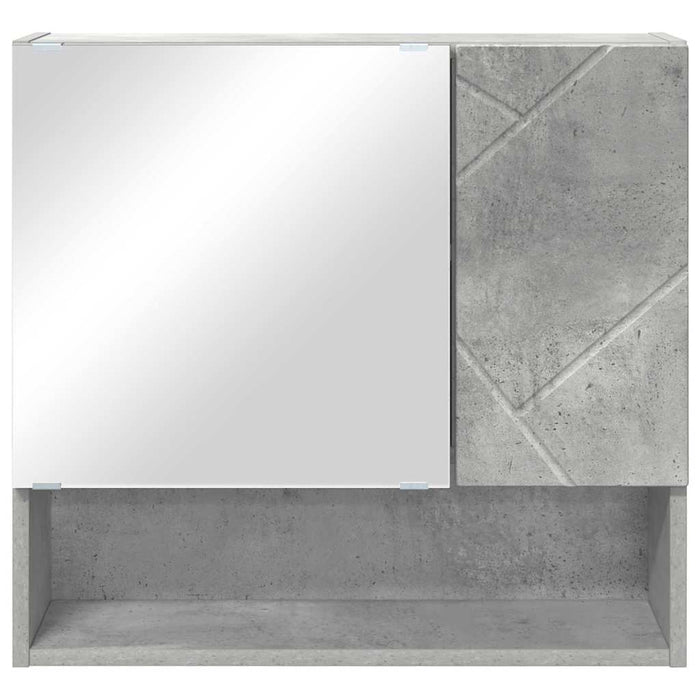 Dulap cu oglindă cu ușă Gri beton 59 x 17 x 55 cm Lemn compozit - WALTI WALTI