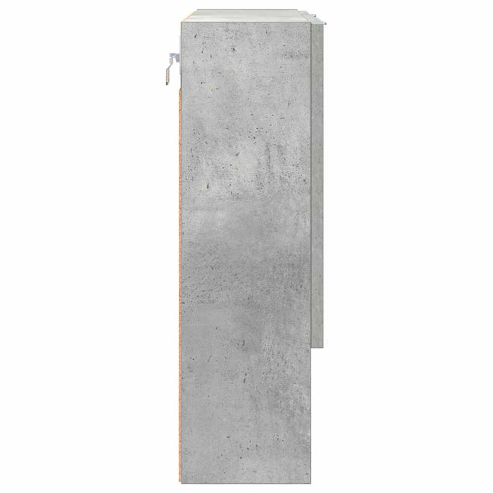 Dulap cu oglindă cu ușă Gri beton 59 x 17 x 55 cm Lemn compozit - WALTI WALTI