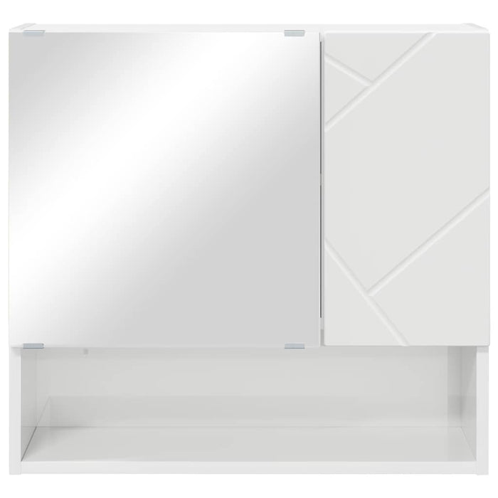Dulap cu oglindă cu raft Alb foarte lucios 59 x 17 x 55 cm - WALTI WALTI