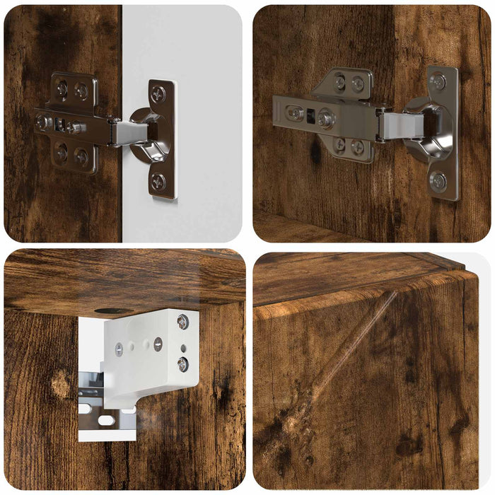 Dulap cu oglindă Stejar fumuriu 59 x 17 x 55 cm Lemn prelucrat - WALTI WALTI