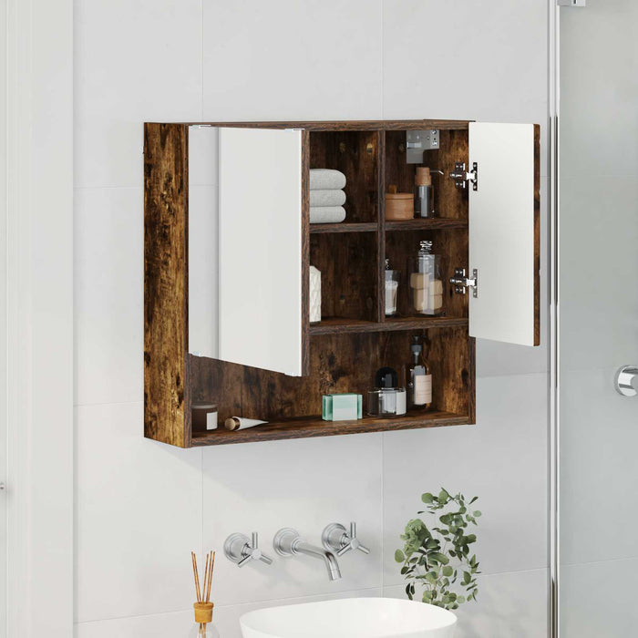 Dulap cu oglindă Stejar fumuriu 59 x 17 x 55 cm Lemn prelucrat - WALTI WALTI