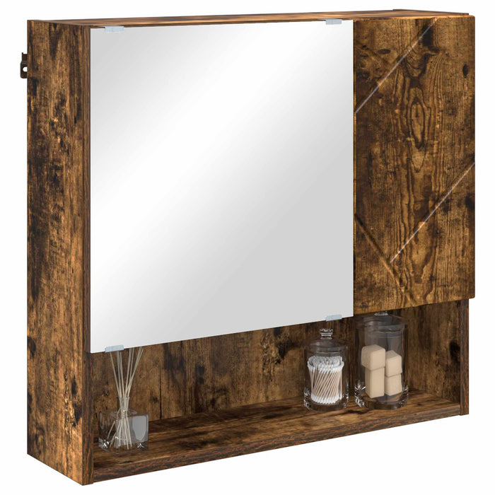 Dulap cu oglindă Stejar fumuriu 59 x 17 x 55 cm Lemn prelucrat - WALTI WALTI