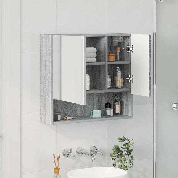 Dulap cu oglindă Gri Sonoma 59 x 17 x 55 cm Lemn prelucrat WALTI