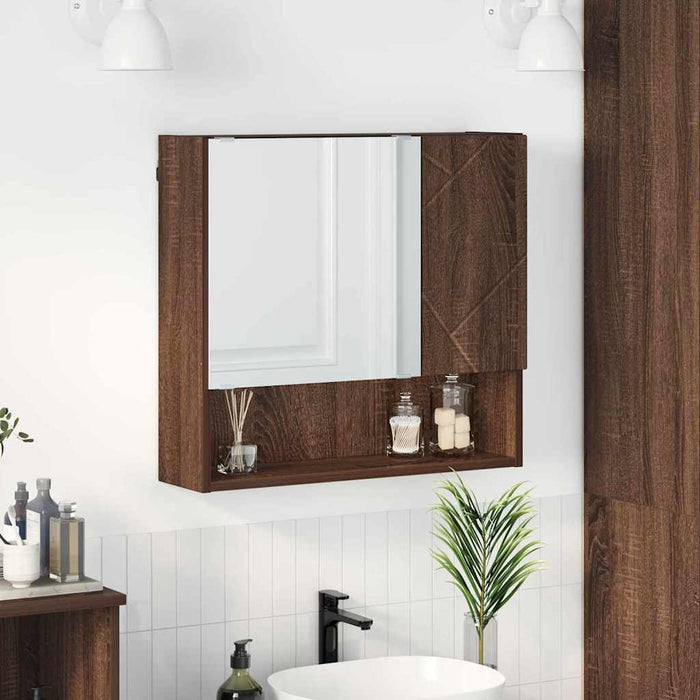 Dulap cu oglindă Stejar brun 59 x 17 x 55 cm Lemn compozit - WALTI WALTI