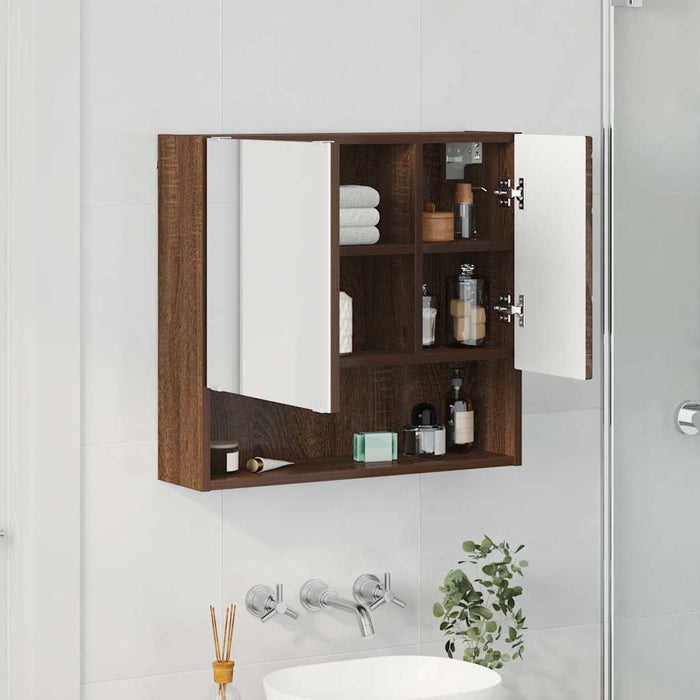 Dulap cu oglindă Stejar brun 59 x 17 x 55 cm Lemn compozit - WALTI WALTI